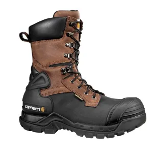 10-INCH PAC SAFETY TOE WORK BOOT - BRN-Brown Oiltan/Black Coated | Carhartt CMC1259