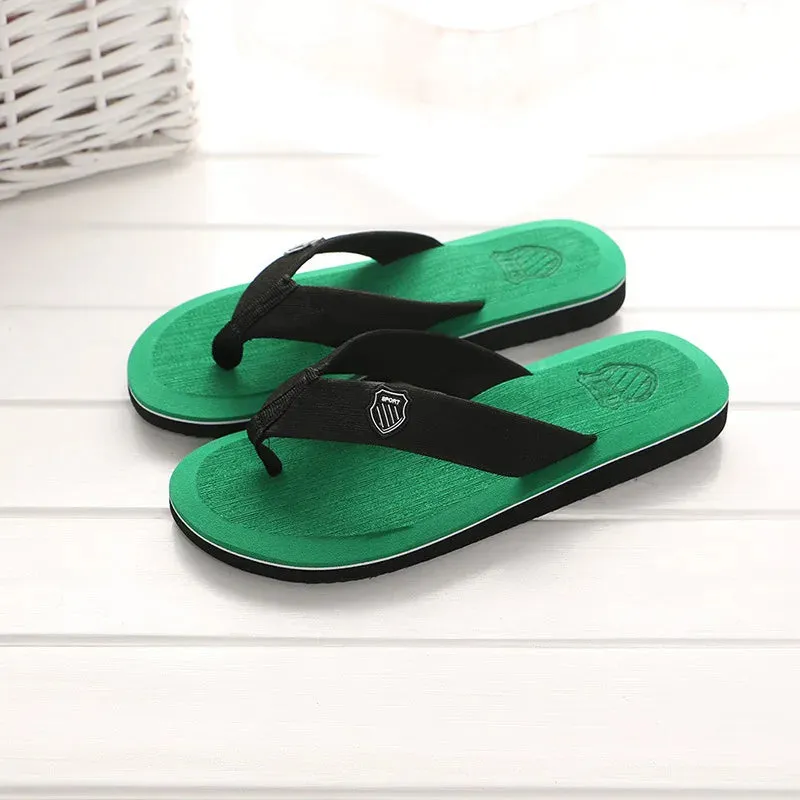 2024 Men Summer Flip Flops Beach Slippers Thong Sandals Anti-slip Casual Flat Shoes Home Slippers For Men Pantuflas Hombre