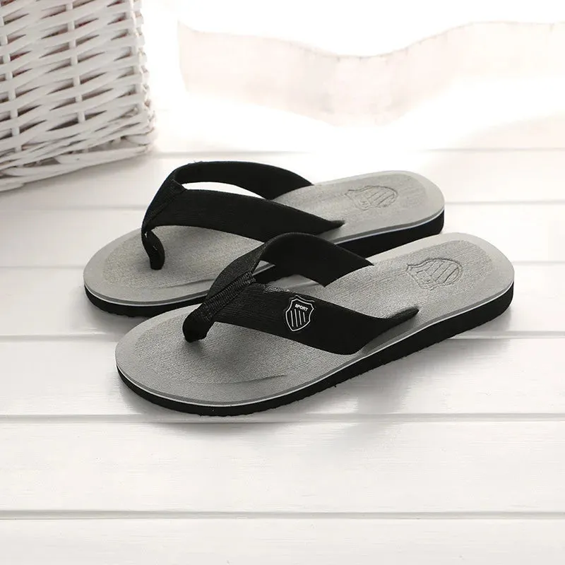 2024 Men Summer Flip Flops Beach Slippers Thong Sandals Anti-slip Casual Flat Shoes Home Slippers For Men Pantuflas Hombre