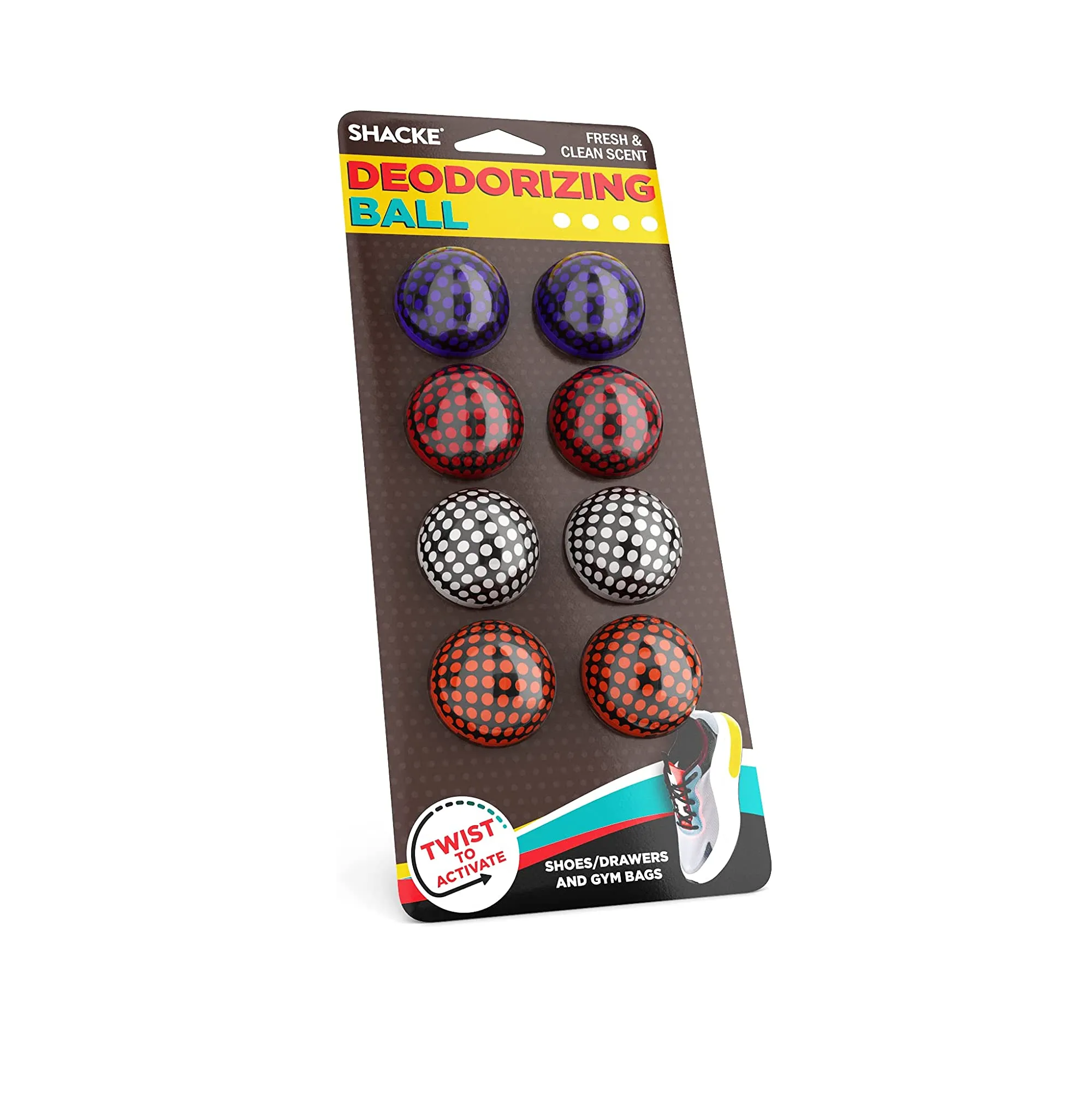 8pk Shoe Deodorizer Balls for Odor Elimination (Fresh Scent)