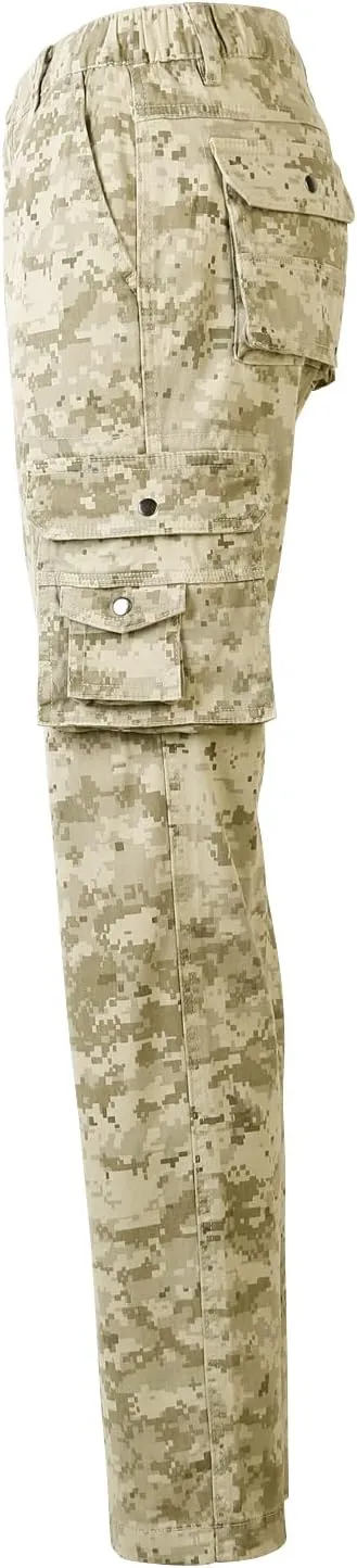 Aeslech Women's Cotton Stretch Casual Cargo Pants Como Combat Straight Leg with Multi Pockets