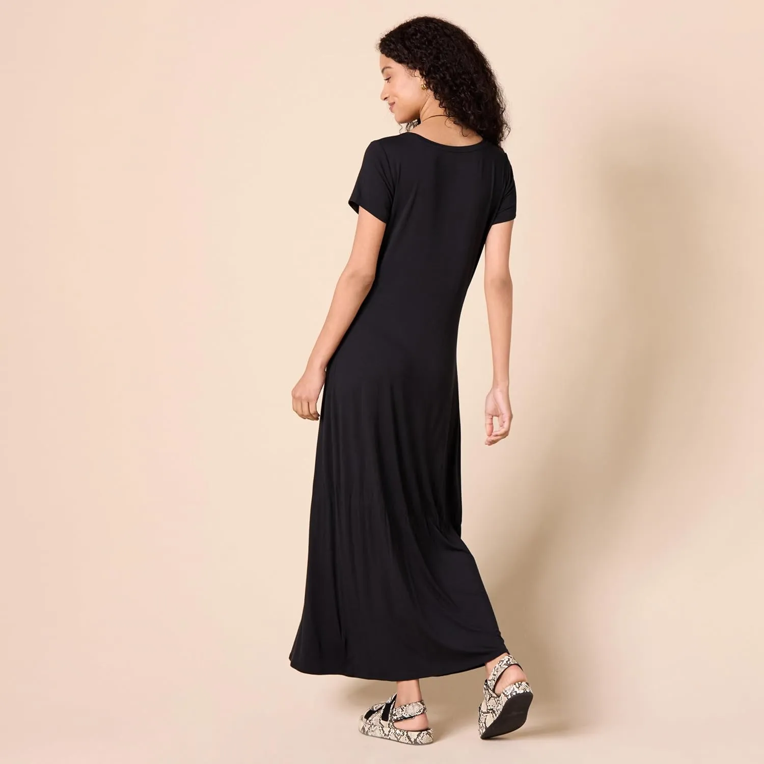 Amazon Essentials Women's Short-Sleeve Maxi Dress
