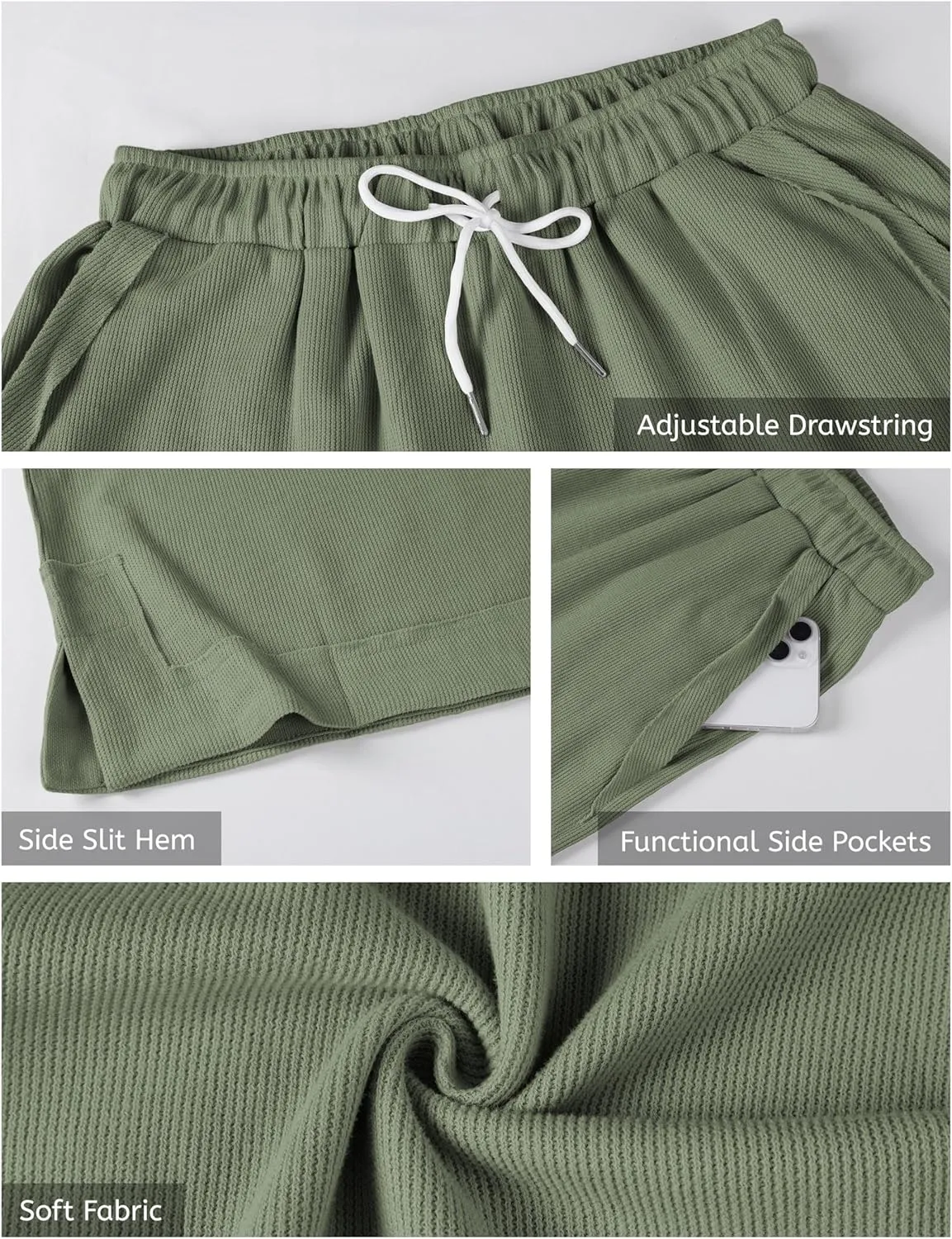 Athlisan Womens Baggy Wide Leg Palazzo Pants Casual Loose Drawstring Elastic Waisted Lounge Trousers with Pockets
