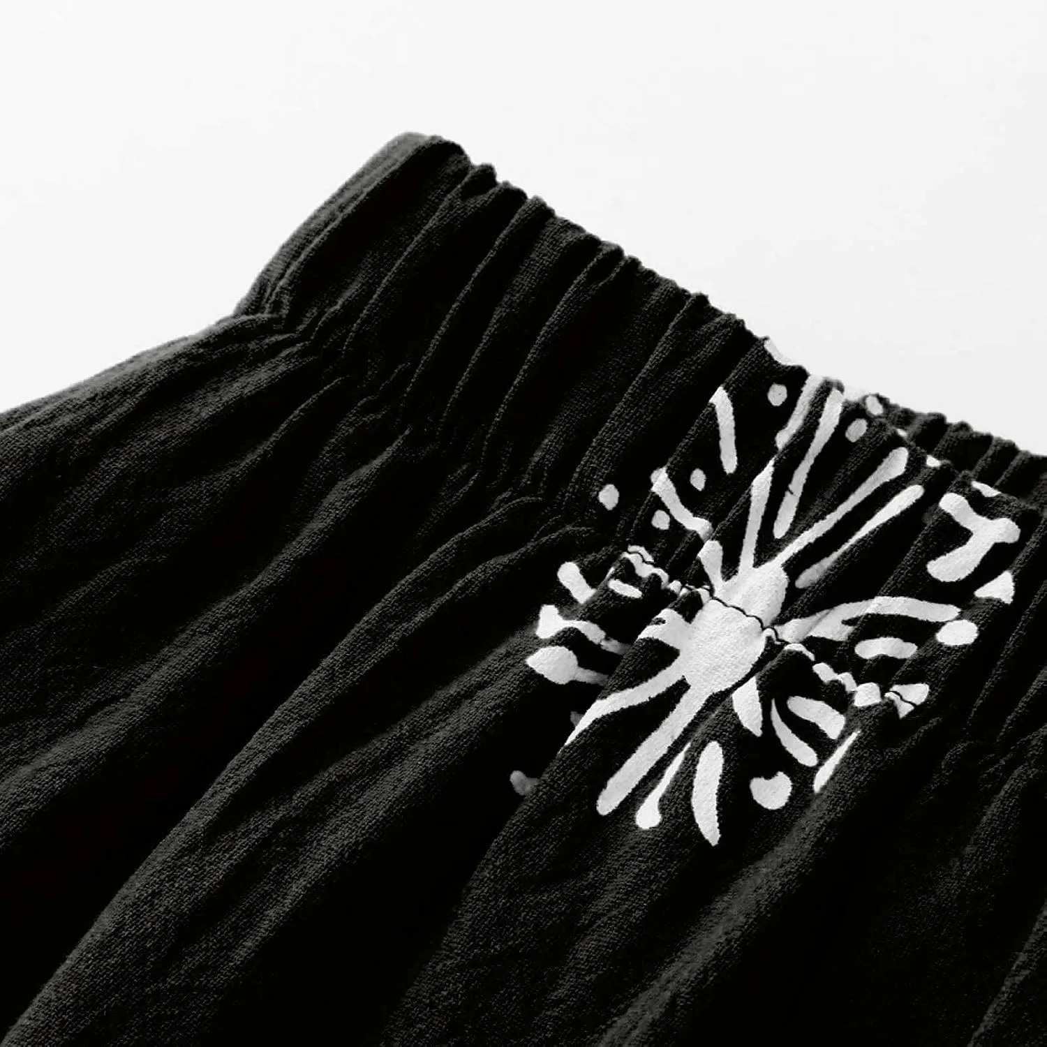 Bengbobar Linen Capri Pants for Women Wide Leg Sweatpants Casual Summer Capri Pants Comfy Baggy Trousers Palazzo Lounge