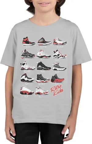 Boys T Shirt (Youth) Kids Retro Kicks Jordan Through The Years Tee, Big Boys Graphic Tees