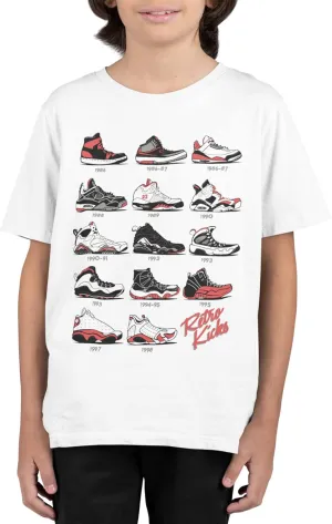 Boys T Shirt (Youth) Kids Retro Kicks Jordan Through The Years Tee, Big Boys Graphic Tees