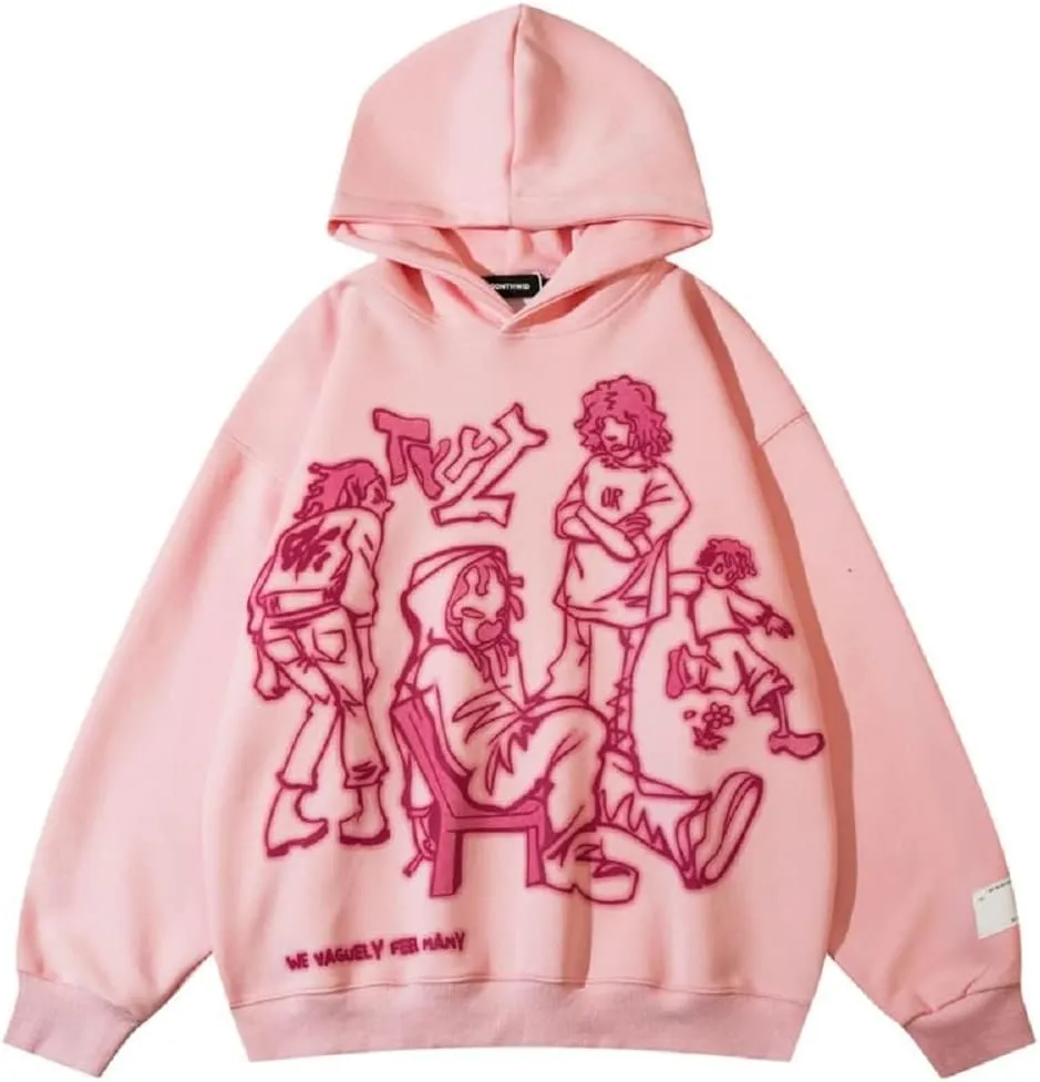 COOLMONAR Men's Fashion Pullover Hoodie Sweatshirt Fleece Pullover Heart Hip Hop Streetwear Casual Sweatshirt Hooded