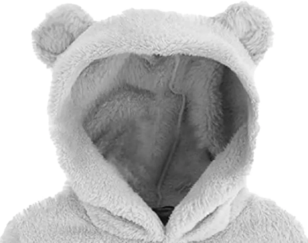 CORIRESHA Women's Cute Teddy Bear Ears Fleece Hoodie Sweatshirt Long Sleeve Warm Plush Pullover Top with Pockets