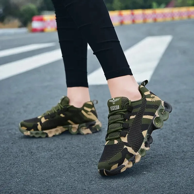 Couples Sneakers Women Sports Breathable Vulcanize Shoes Non-slip Rubber Sole Outdoor Sports Shoes Men Trainers