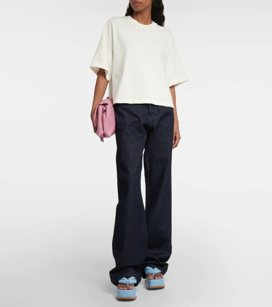 Dries Van Noten Leather platform thong sandals