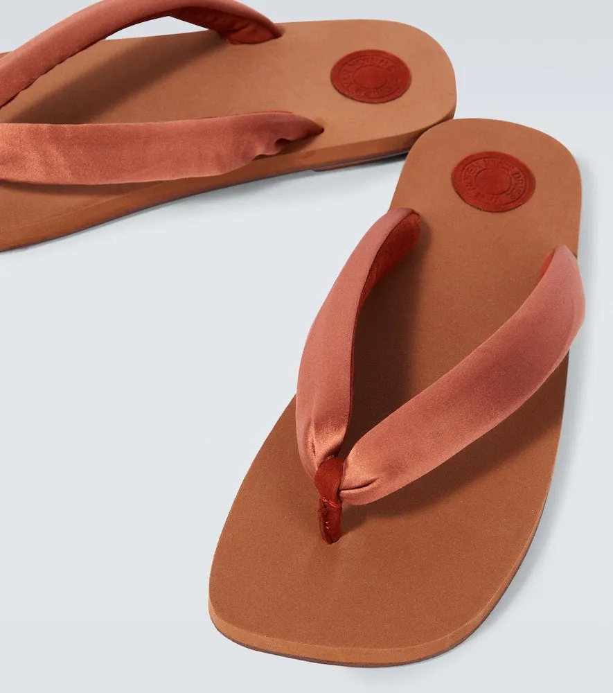 Dries Van Noten Satin thong sandals