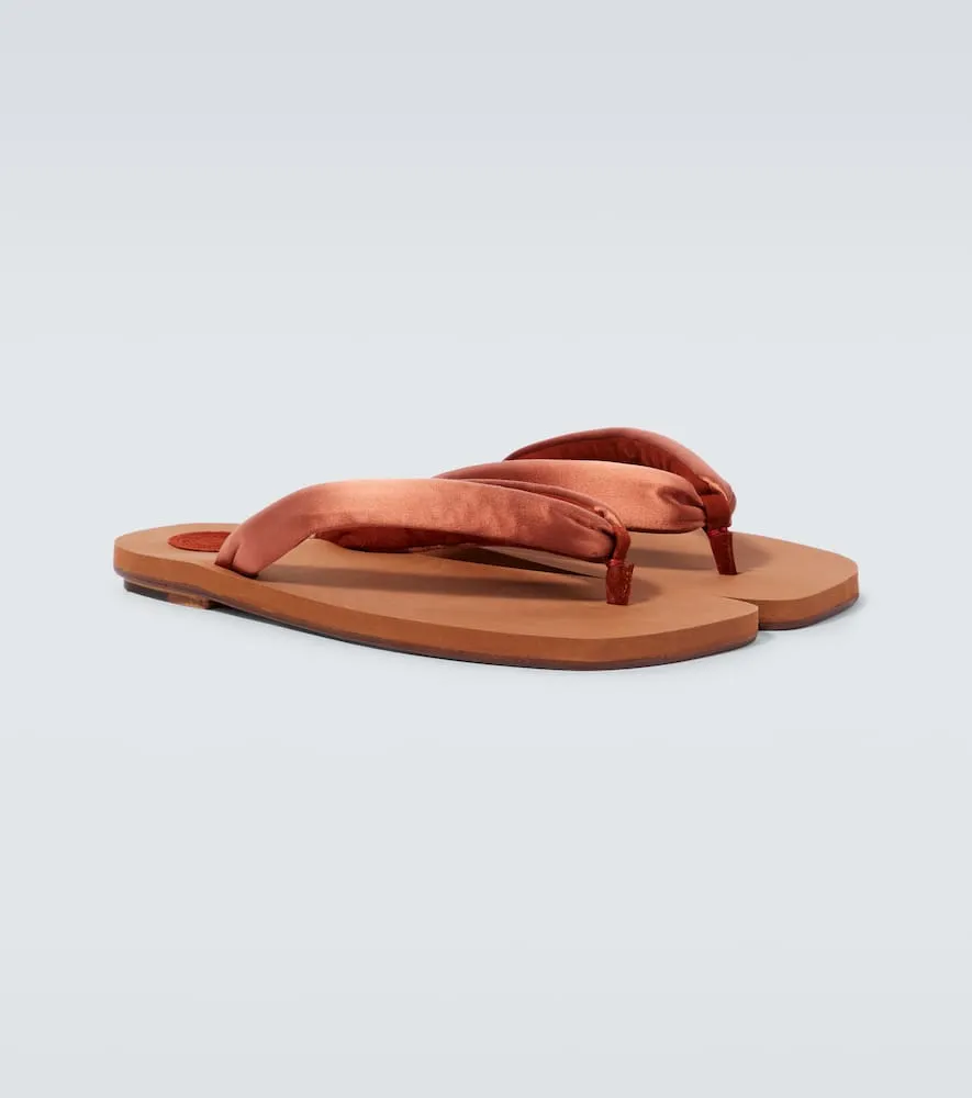Dries Van Noten Satin thong sandals