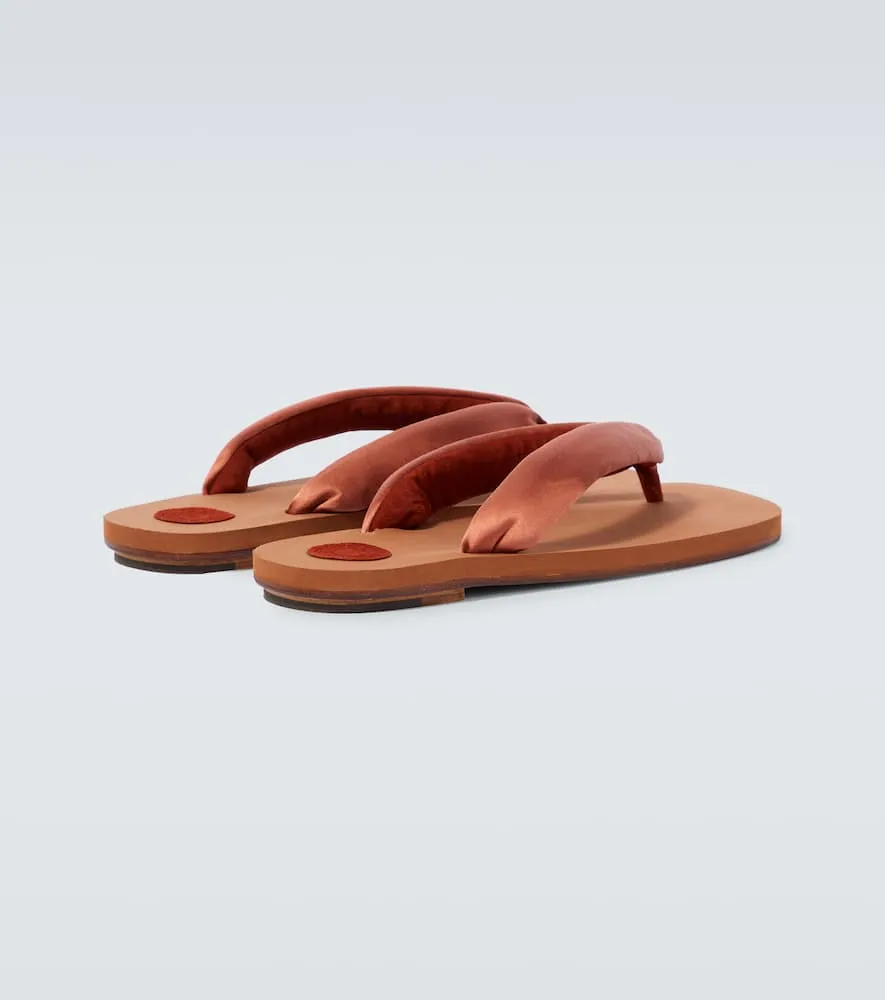 Dries Van Noten Satin thong sandals