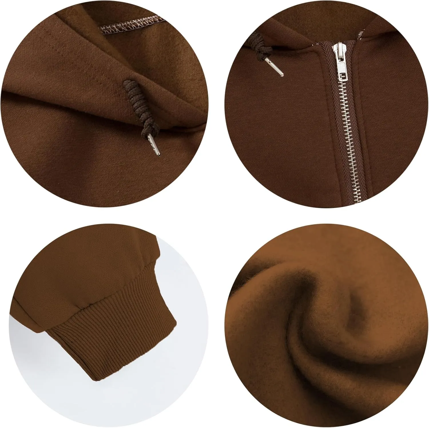Fleece Cropped Zip Up Hoodie for Women Cute Drawstring Hooded Sweatshirts Casual Solid Crop Jacket Top with Pockets