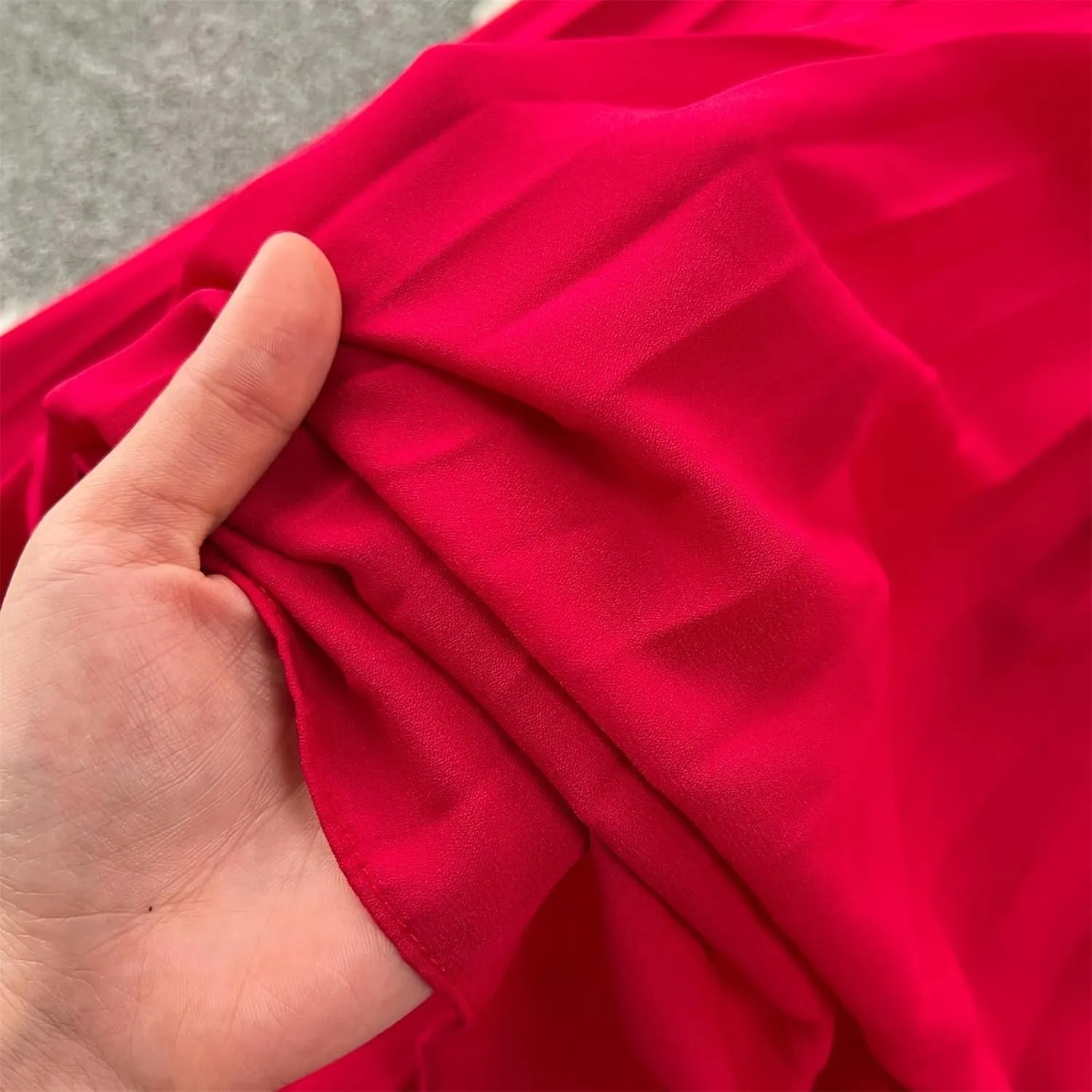 French Vintage Elegant Pleated Bow A-Line Dress Casual Women Fashion Vacation Spring Summer Dresses