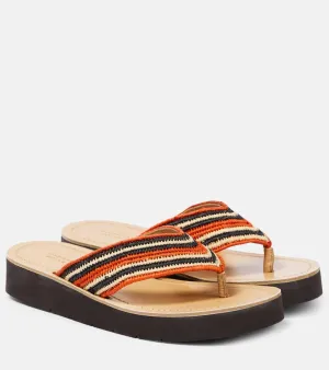 Gabriela Hearst Clemence raffia thong sandals