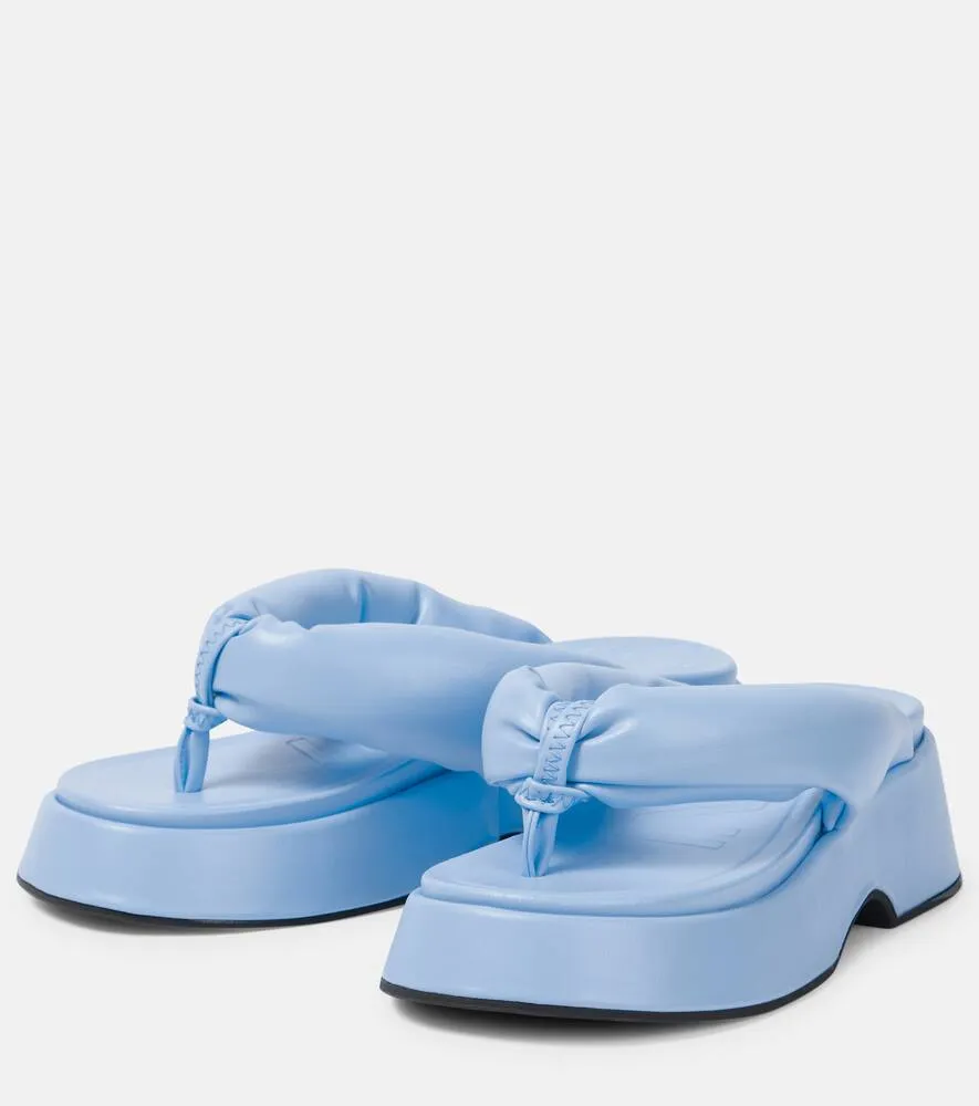 Ganni Padded thong sandals