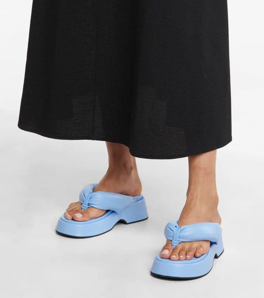 Ganni Padded thong sandals