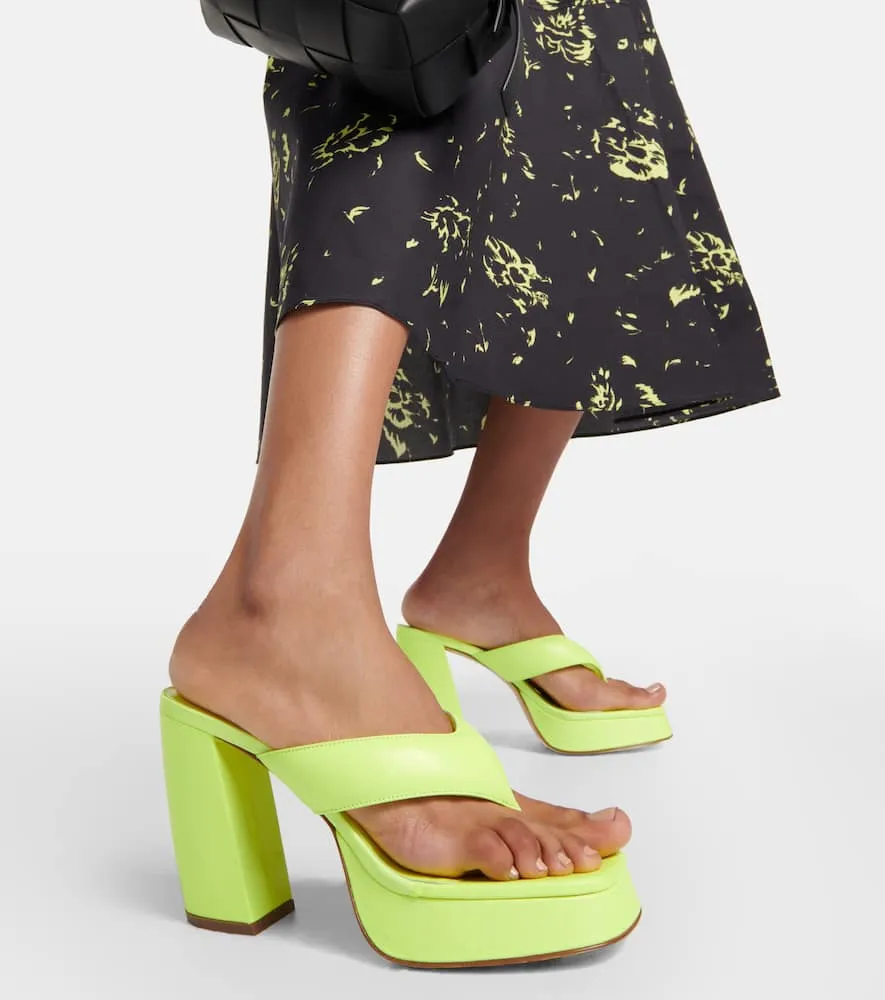 Gia Borghini Gia 17 leather platform thong sandals