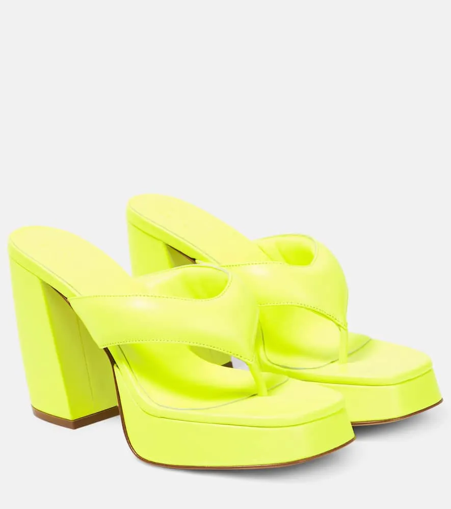 Gia Borghini Gia 17 leather platform thong sandals