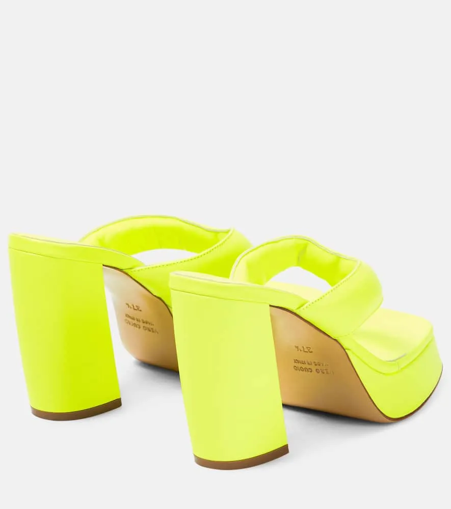 Gia Borghini Gia 17 leather platform thong sandals