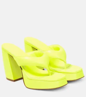 Gia Borghini Gia 17 leather platform thong sandals