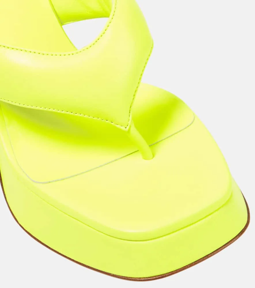 Gia Borghini Gia 17 leather platform thong sandals