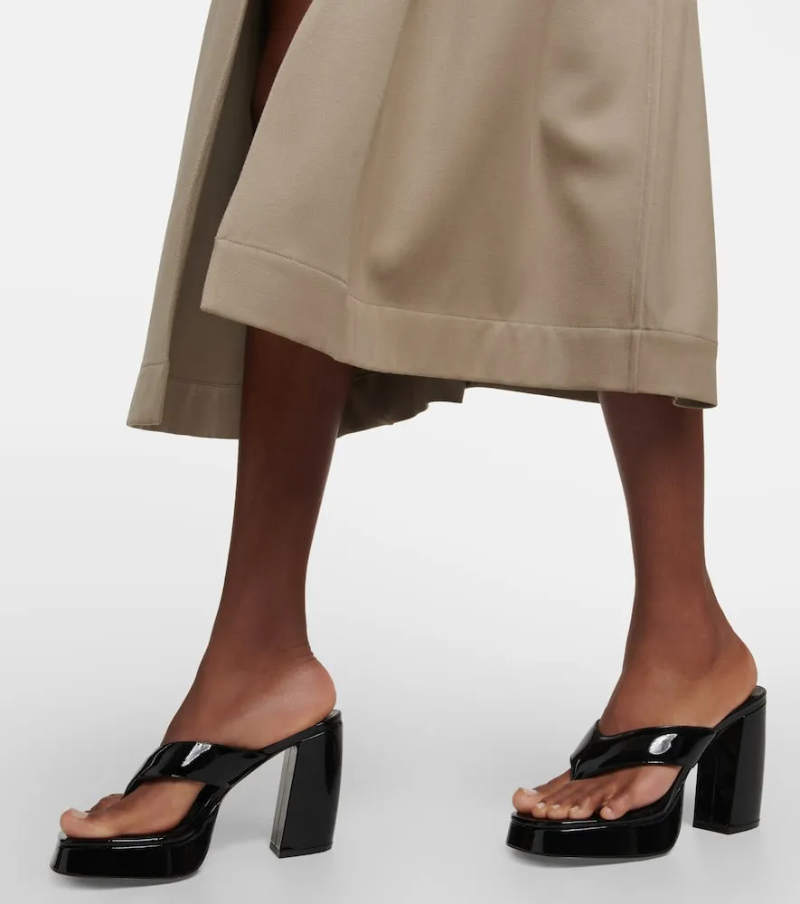 Gia Borghini Gia 17 patent leather platform thong sandals