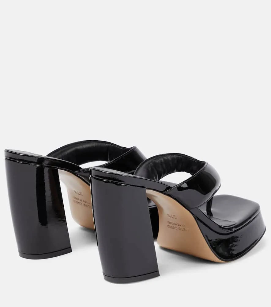 Gia Borghini Gia 17 patent leather platform thong sandals