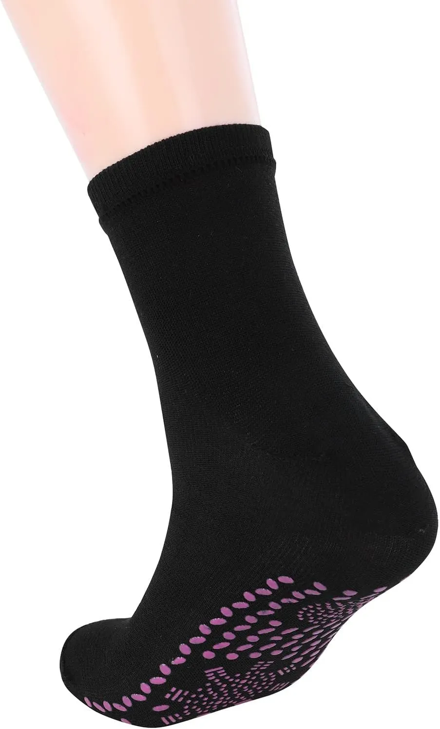 GIERIDUC Cotton Soft Over the Knee High Long Stockings Unisex Tourmaline Socks Warm Socks Heating Self Fishnet Stockings
