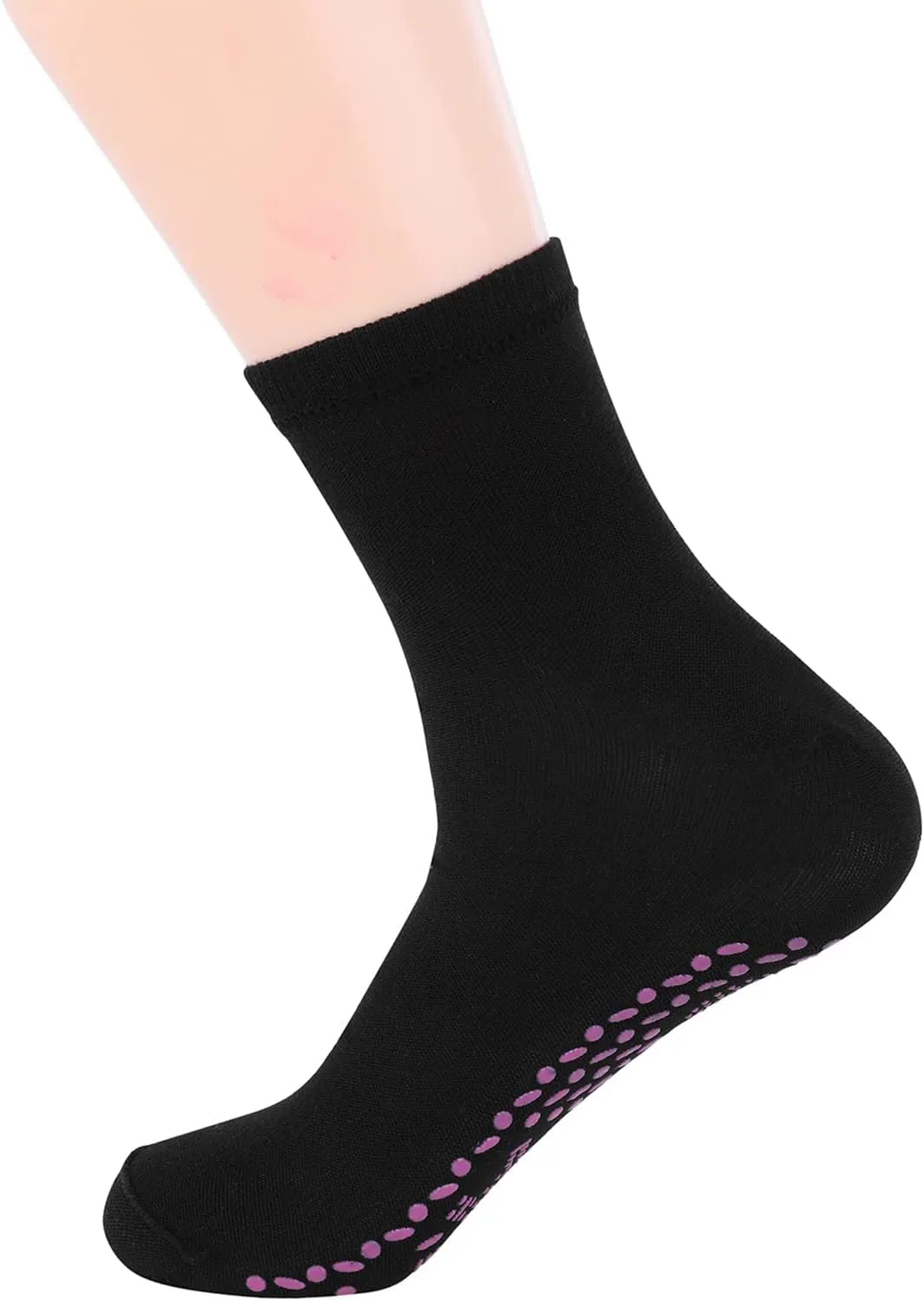 GIERIDUC Cotton Soft Over the Knee High Long Stockings Unisex Tourmaline Socks Warm Socks Heating Self Fishnet Stockings