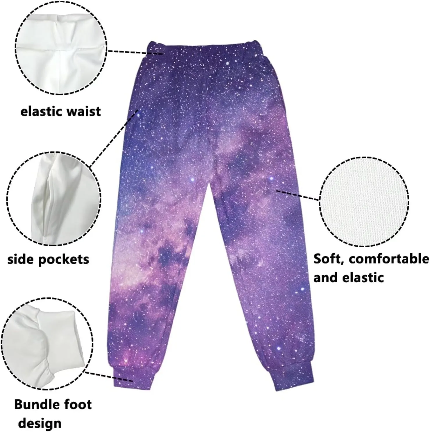 Girls Active Jogger Sweatpants Novelty Casual Boys Athletic Pants