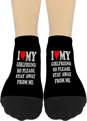 I My Girlfriend So Please Stay Aways From Me Womens Athletic Socks Fashion Sock