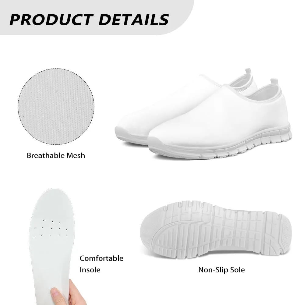 Jeiento Womens Casual Shoes Play Fashion Sneaker Dressy Shoes Slip-On Soft Shoes Anti-Skid/Breathable/Slip-On Outdoor Walking Shoes