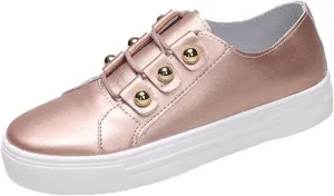 Ladmiple Womens Shoes Dressy Casual Loafers Slip on Leather Sneakers Fashion Comfortable Platform Flats Walking Loafers