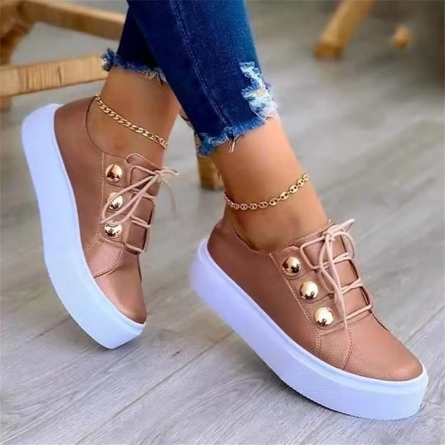 Lausiuoe Sneakers For Women Wide Width Comfortable Low Top Casual Canvas Shoes Fashion Slip On Walking Flat Loafers