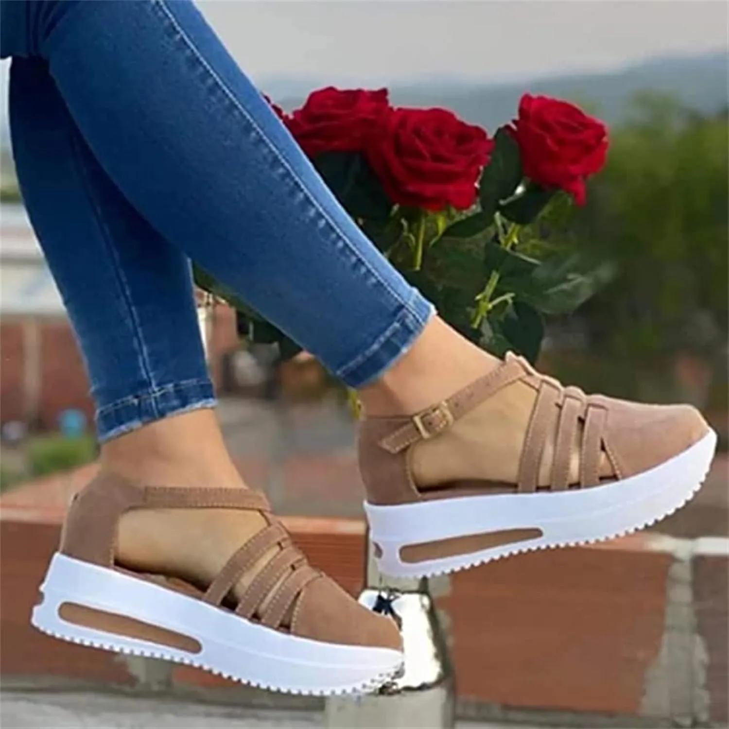 Lausiuoe Womens Shoes Casual Dressy Fashion Canvas Shoes Round Toe Non-Slip Comfortable Walking Slip On Sneakers Flat Loafers