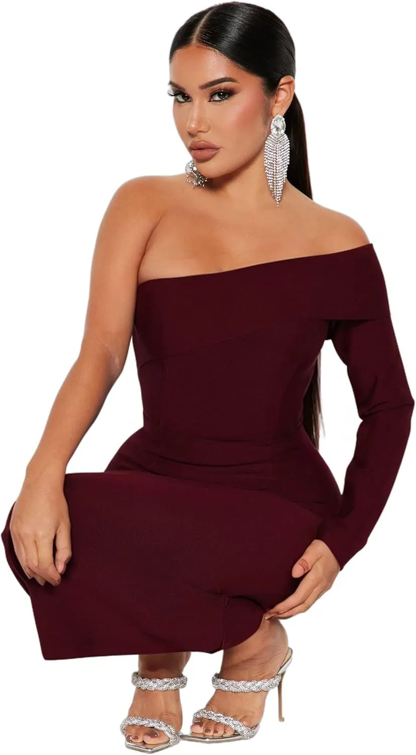 LightlyKiss Women's Bodycon Wedding Guest Dress Formal Cocktail Party Evening Dresses