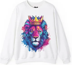 Lion Sweatshirt, Matching Shirt For Boyfriend, Gift For Him, Dad Birthday Outfit, Unisex Crewneck, Heavy Blend Sweatshirt