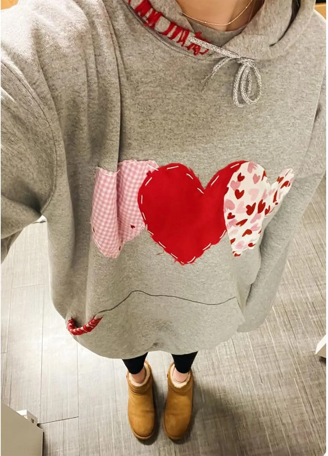 Meiweileya Womens Y2k Oversized Graphic Cute Preppy Hoodies Jacket Star Heart Print Long Sleeve Pocket Sweatshirt