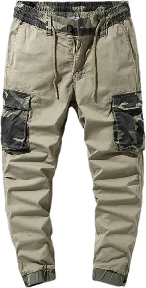 Mens Cargo Pants Multi Pocket Causal Pants Men Streetwear Joggers Camo1 Cotton Trousers Men Elastic Waist Pant
