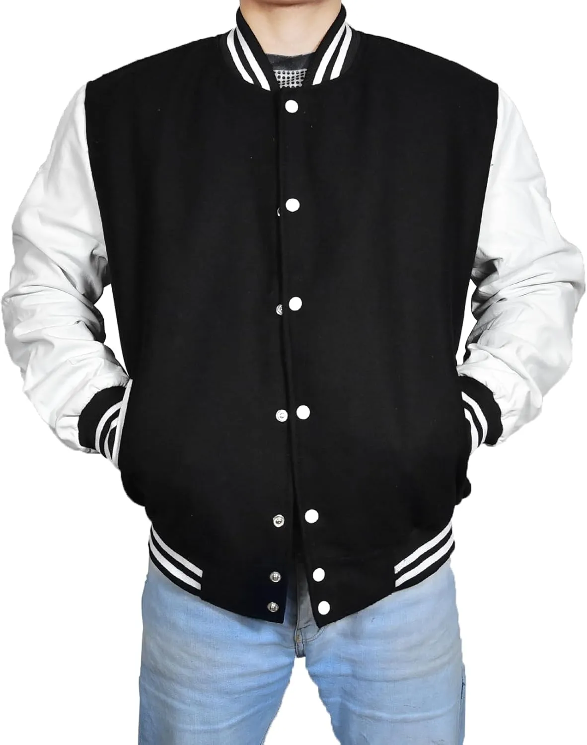 Mens Hotline Miami Varsity Letterman Fashion Wool Bomber Slim Fit Casual Warm Boys College Baseball Jacket