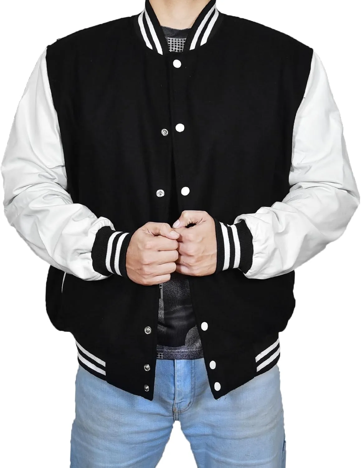 Mens Hotline Miami Varsity Letterman Fashion Wool Bomber Slim Fit Casual Warm Boys College Baseball Jacket