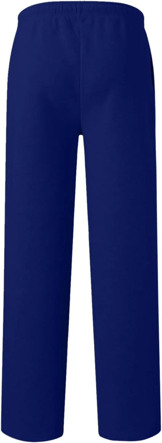 Mens Straight Leg Sweatpants Baggy Elastic Waist Athletic Pants Cozy Casual Fleece Pants Open Bottom Sweat Pants 2025