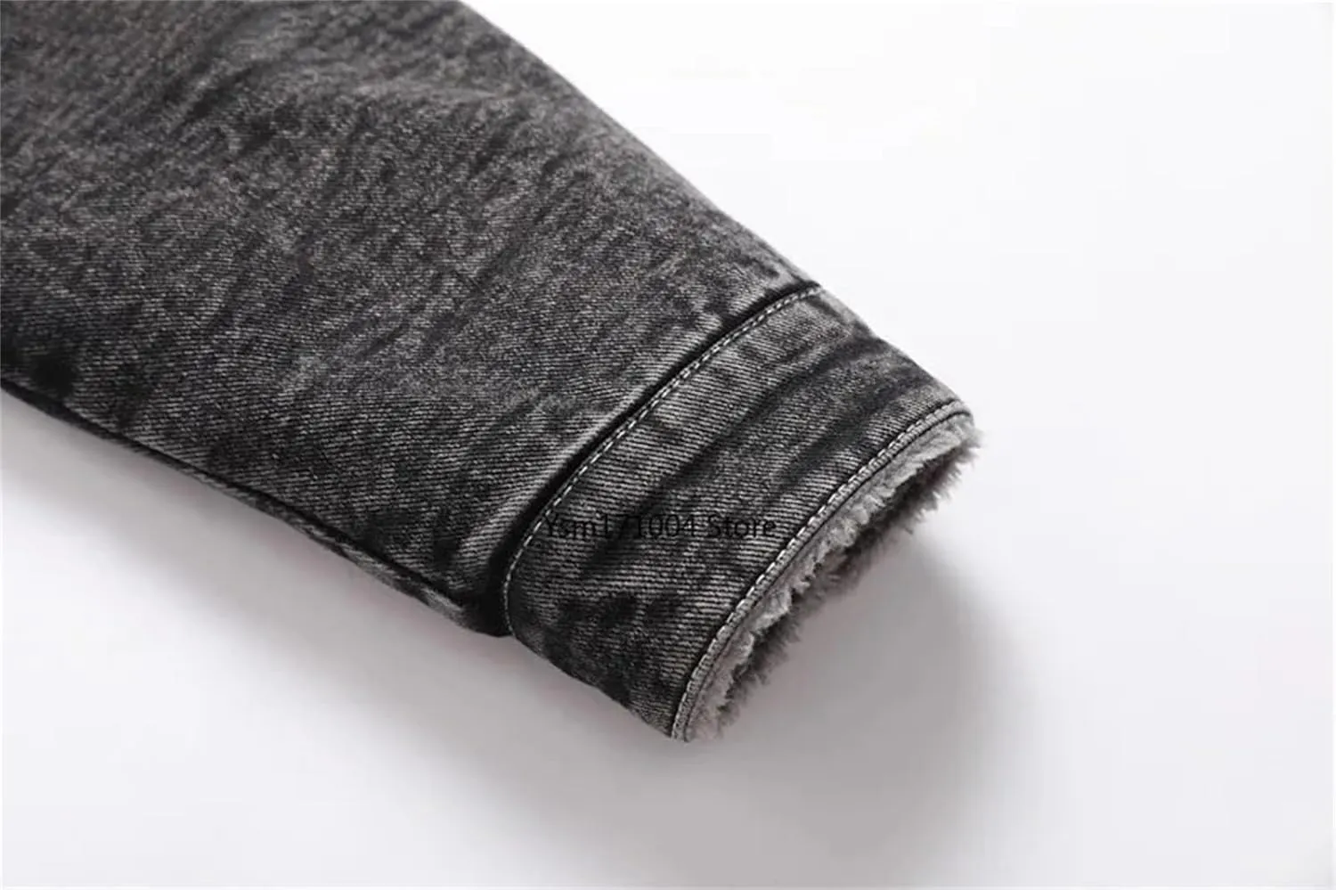 Men's Winter Jacket Casual Lapel Fleece Thickened Warm Jean Trucker Coat Fashion Tight Denim Jackets