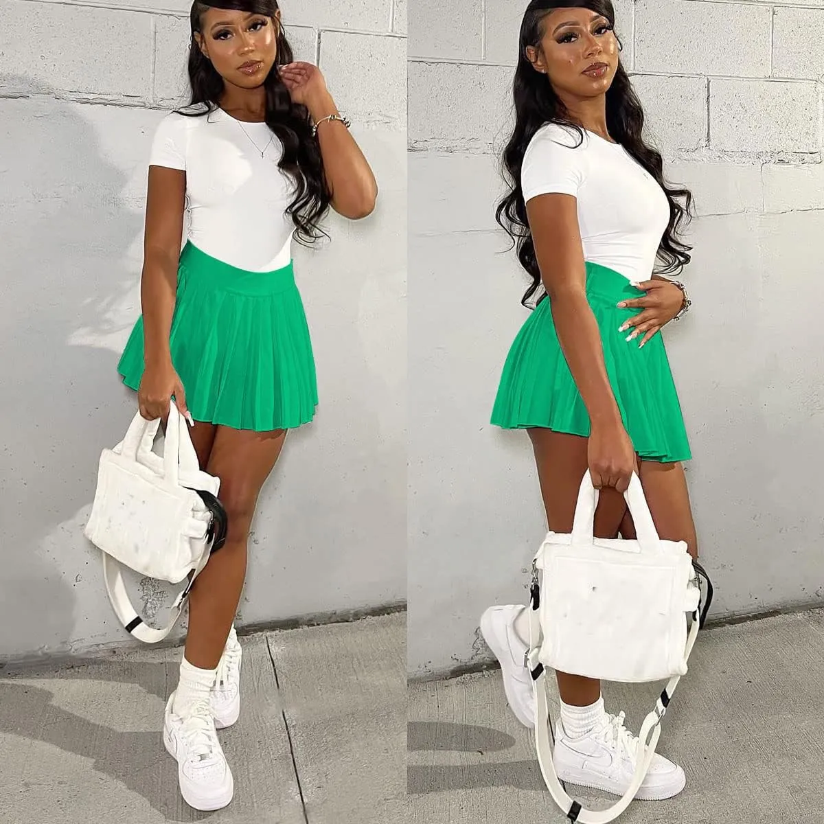 Mini Pleated Skirts for Women Sexy Club School Y2k High Wiast Stretchy Tennis Skater A-line Novelty Skirt
