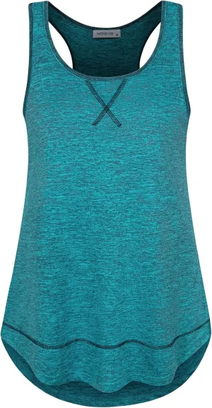MOQIVGI Womens Racerback Workout Tank Tops Sleeveless Activewear Yoga Gym Sports Shirts