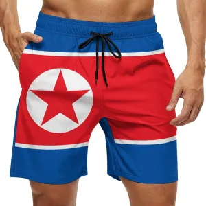 Nicaragua Flag Mens Shorts Casual Classic Fit Drawstring Summer Workout Beach Shorts Quick Dry with Elastic Waist and Pockets
