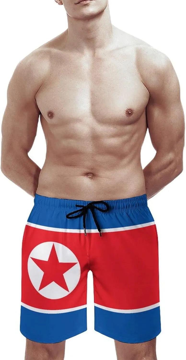 Nicaragua Flag Mens Shorts Casual Classic Fit Drawstring Summer Workout Beach Shorts Quick Dry with Elastic Waist and Pockets