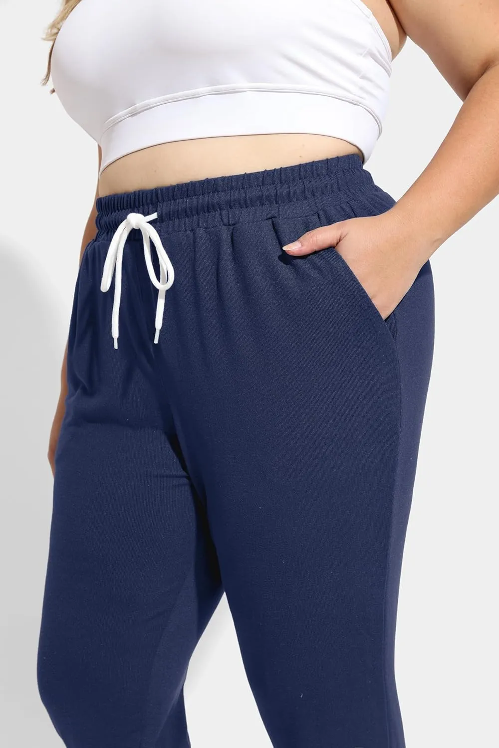 RITERA Plus Size Sweatpants for Women Soft Lounge Pants Casual Loose Comfy Pajama Drawstring Pant with Pockets XL-5XL